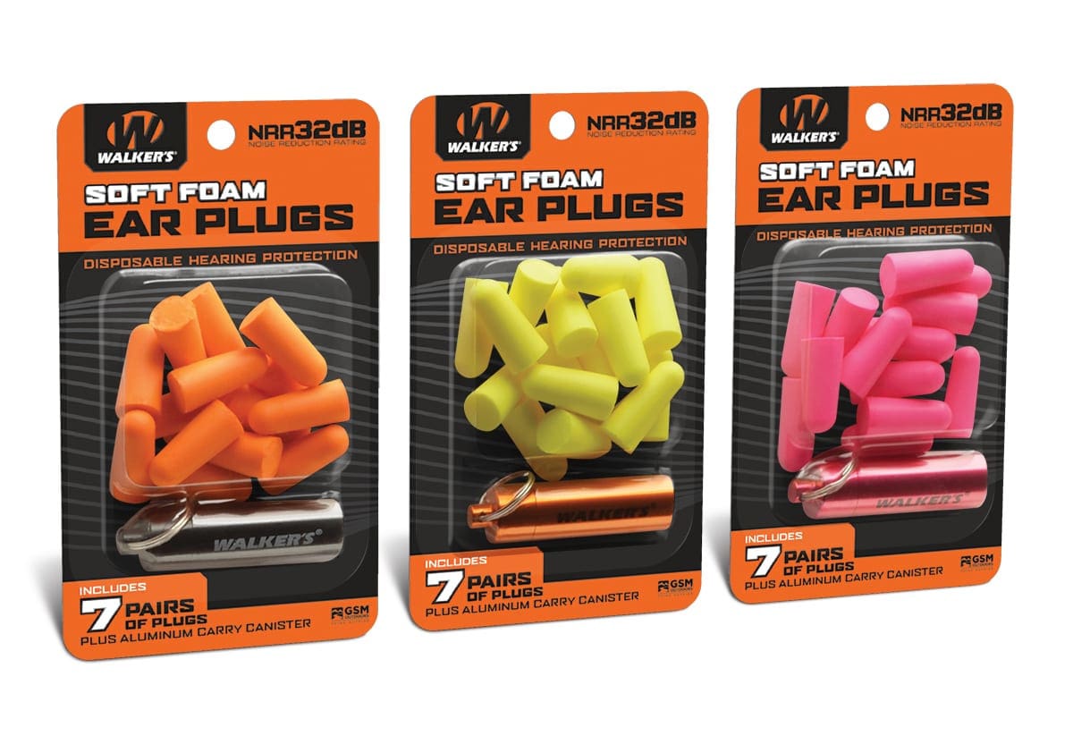 7 PAIRS FOAM PLUG W/ ALUMINUM CARRY CANISTER
