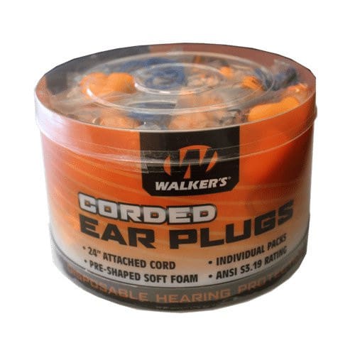 FOAM EAR CORDED PLUGS �?50 PAIR JAR