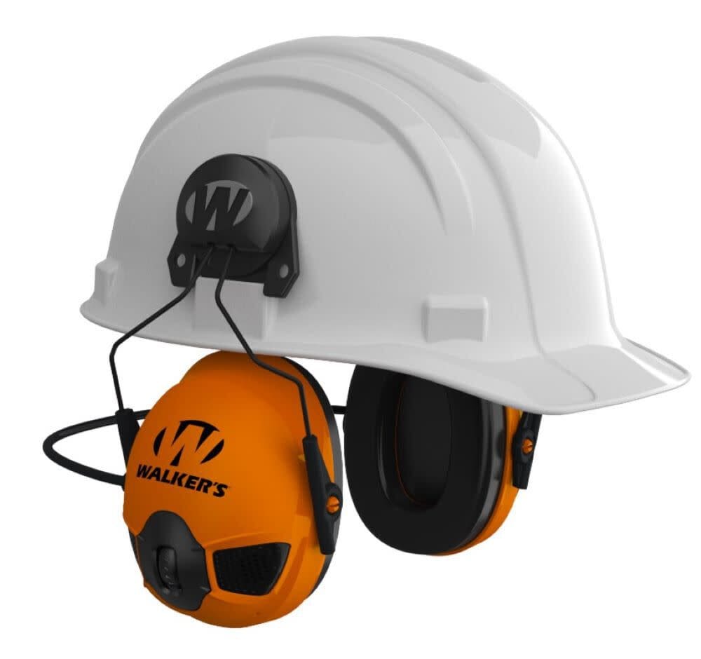 Hardhat Mounted Electronic Ear Muff �?Blaze Orange