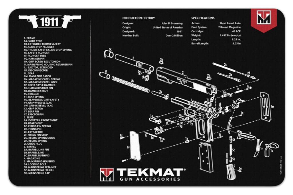 1911 TEKMAT GUN CLEANING MAT